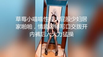 草莓小喵喵性感大屁股少妇居家啪啪，情趣装特写口交拨开内裤后入大力猛操