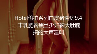 Hotel偷拍系列白皮猪套房9.4 丰乳肥臀黑丝少妇被大肚腩搞的大声淫叫