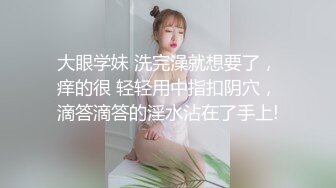 大眼学妹 洗完澡就想要了，痒的很 轻轻用中指扣阴穴，滴答滴答的淫水沾在了手上!