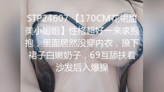 STP24607 【170CM花裙甜美小姐姐】性格超好一来求抱抱，里面居然没穿内衣，撩下裙子白嫩奶子，69互舔扶着沙发后入爆操