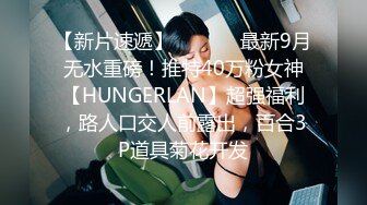 【新片速遞】  ⚫️⚫️最新9月无水重磅！推特40万粉女神【HUNGERLAN】超强福利，路人口交人前露出，百合3P道具菊花开发